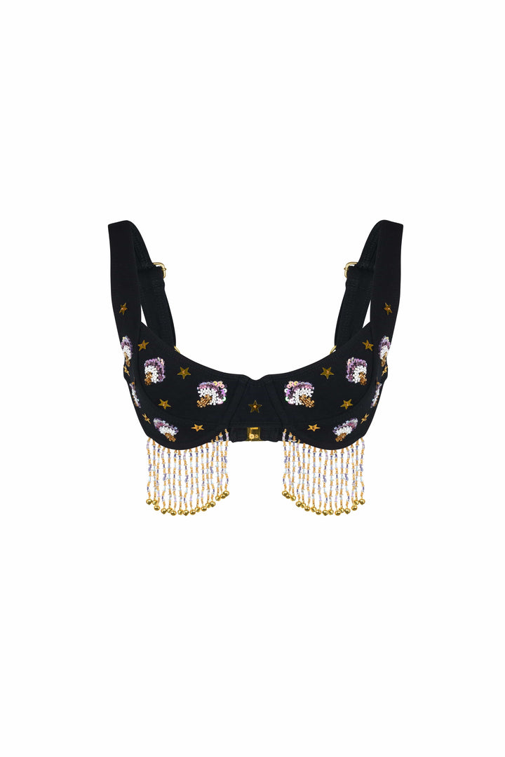 ARZAIA MUSHROOM JINGLE BRA - BLACK - Her Pony