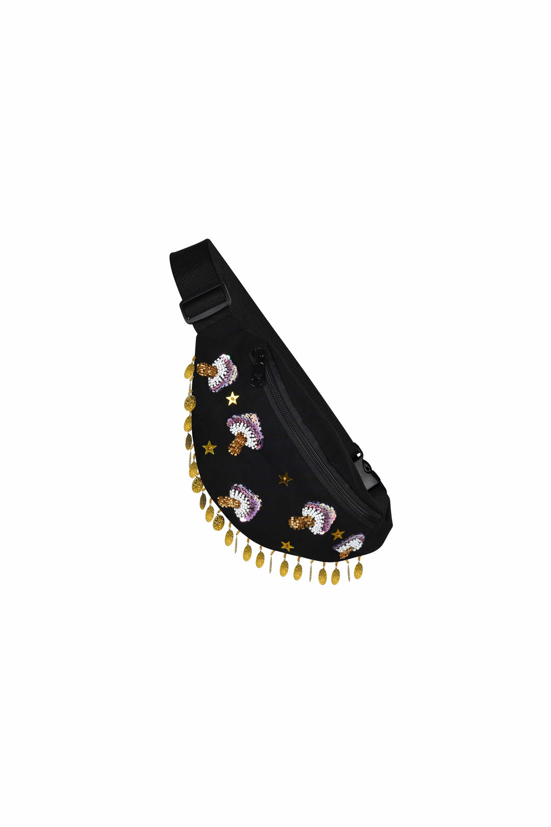 ARZAIA MUSHROOM JINGLE BUMBAG - BLACK - Her Pony