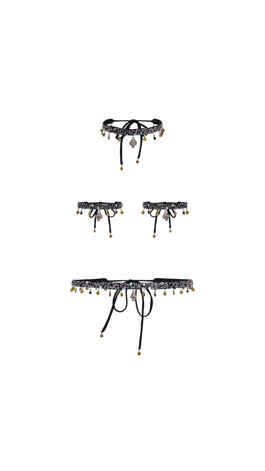 ARZAIA MUSHROOM JINGLE SET - BLACK - Her Pony