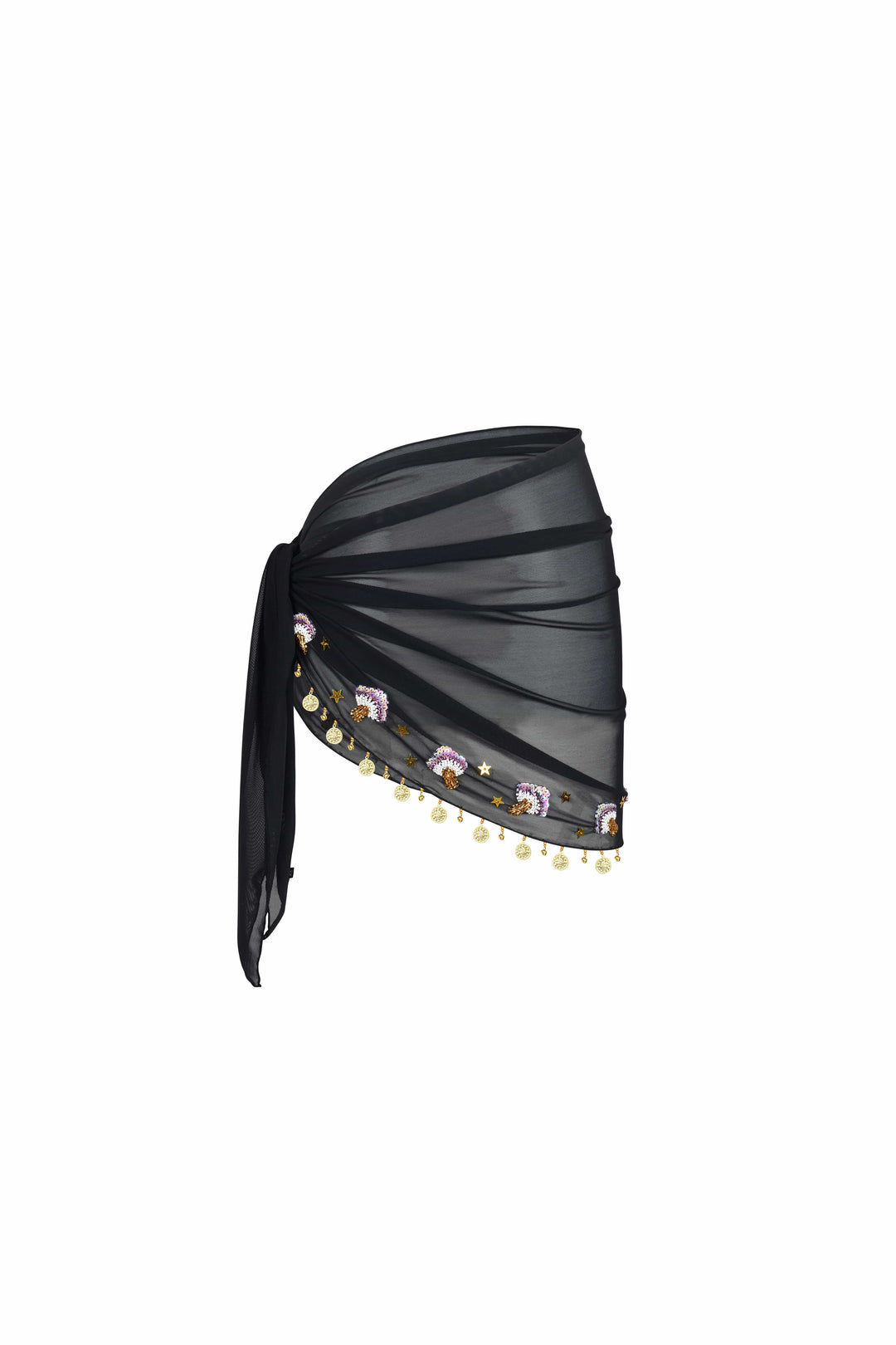 ARZAIA MUSHROOM MULTI WAY SCARF - BLACK - Her Pony