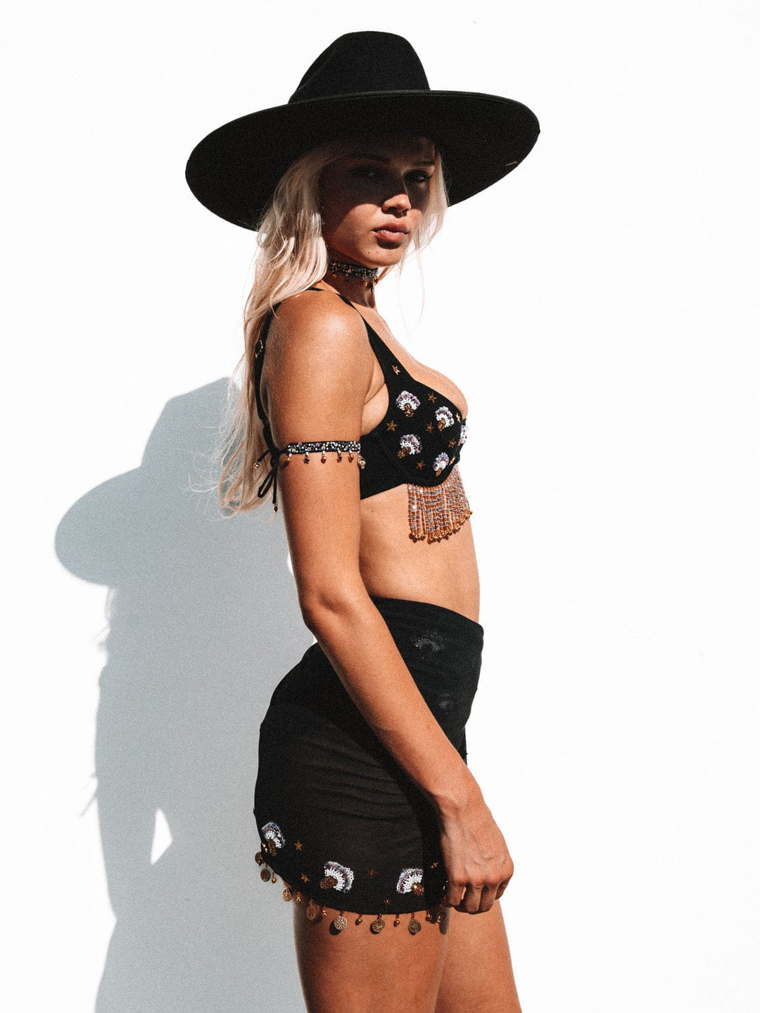 ARZAIA MUSHROOM MULTI WAY SCARF - BLACK - Her Pony