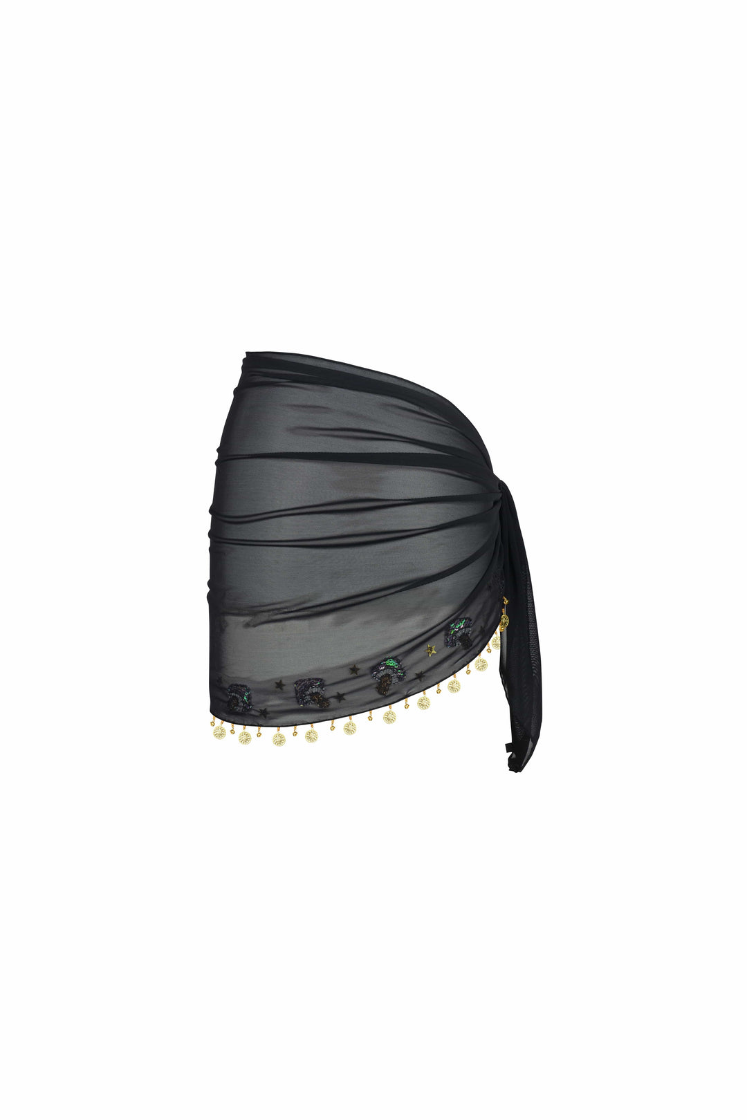 ARZAIA MUSHROOM MULTI WAY SCARF - BLACK - Her Pony