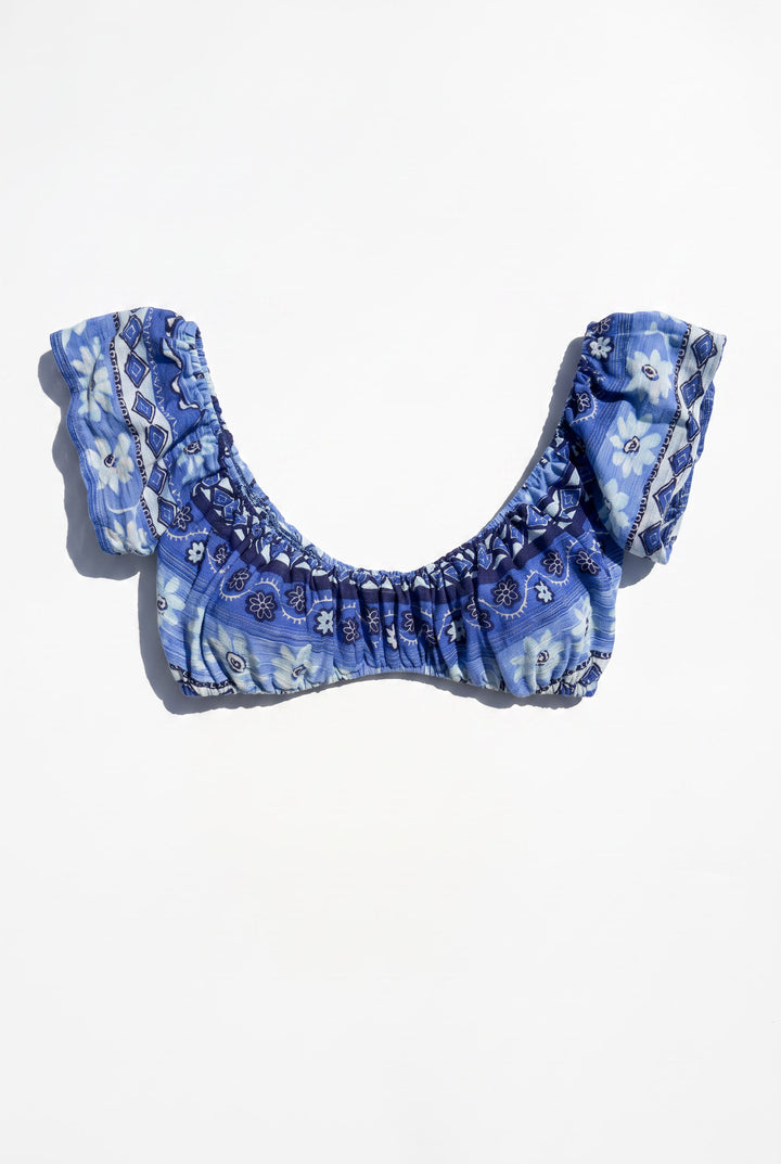 *BLUE BOSSOM MINI CROP / XS