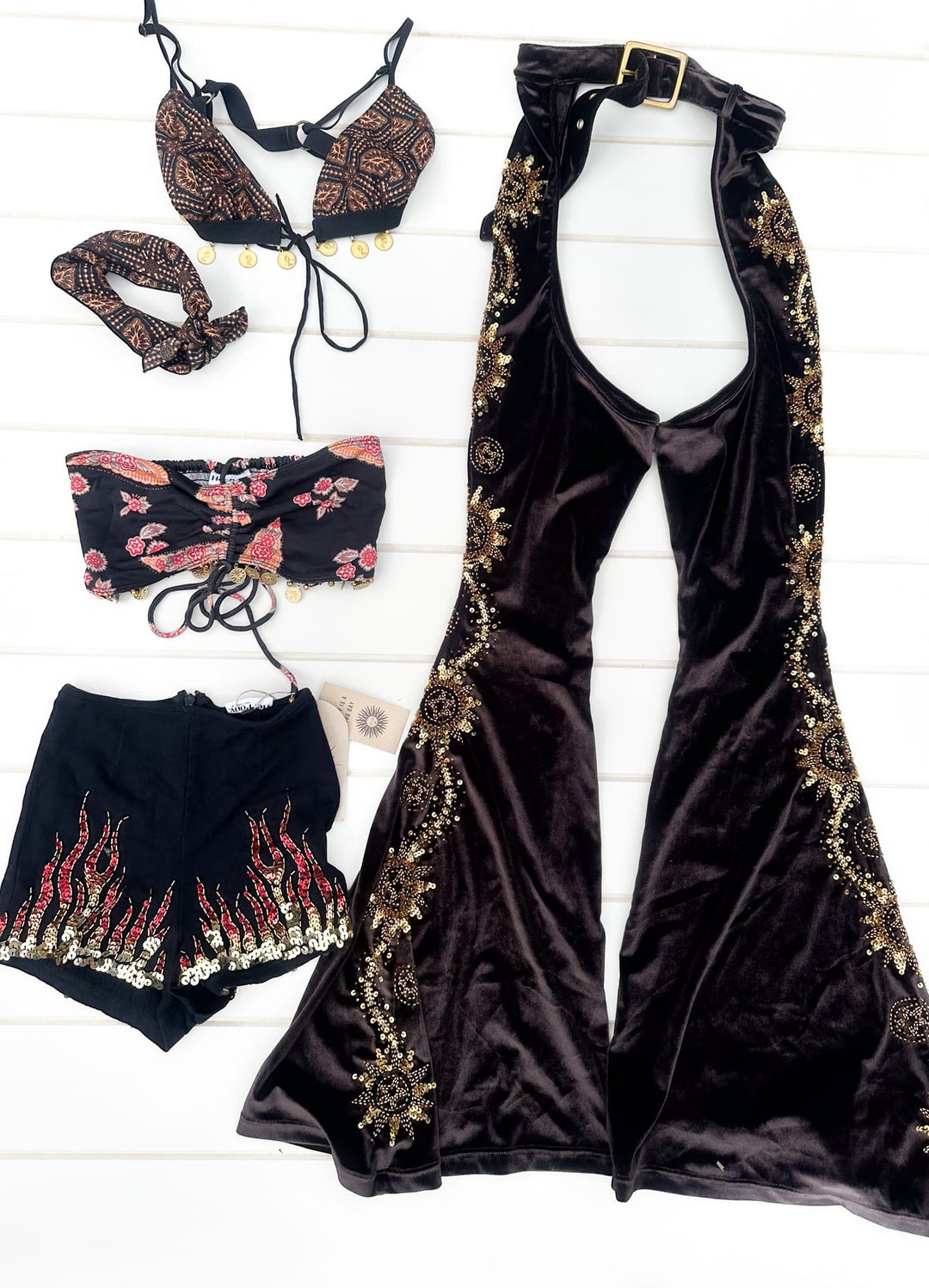 *BUNDLE 22 : BROWN CHAPS & SPARKLES / XS - SAMPLE SALE