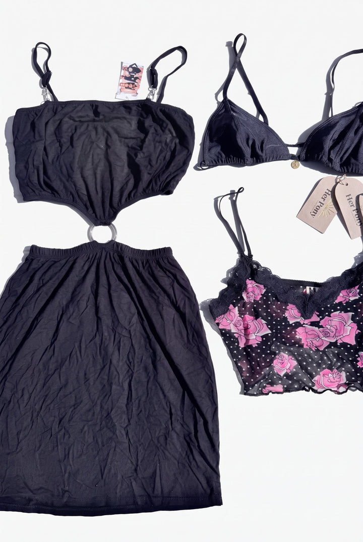 *LUCIA CUT OUT DRESS AND CAMI BUNDLE / L