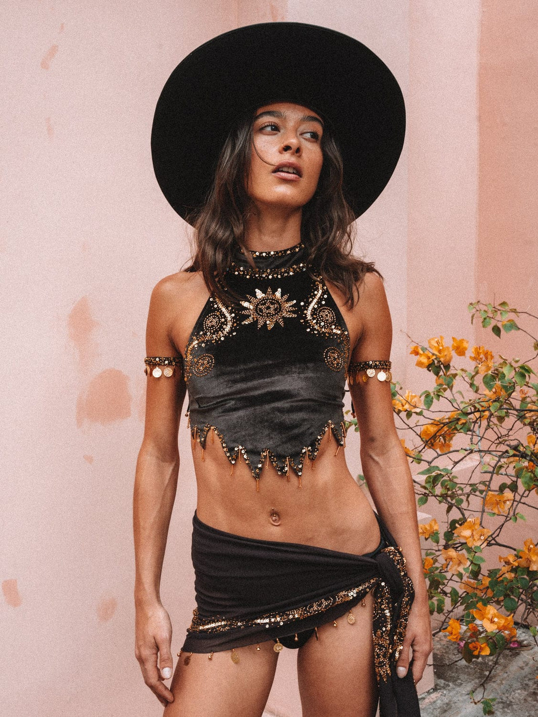 CASSIDY HIGH NECK - BROWN VELVET - Her Pony