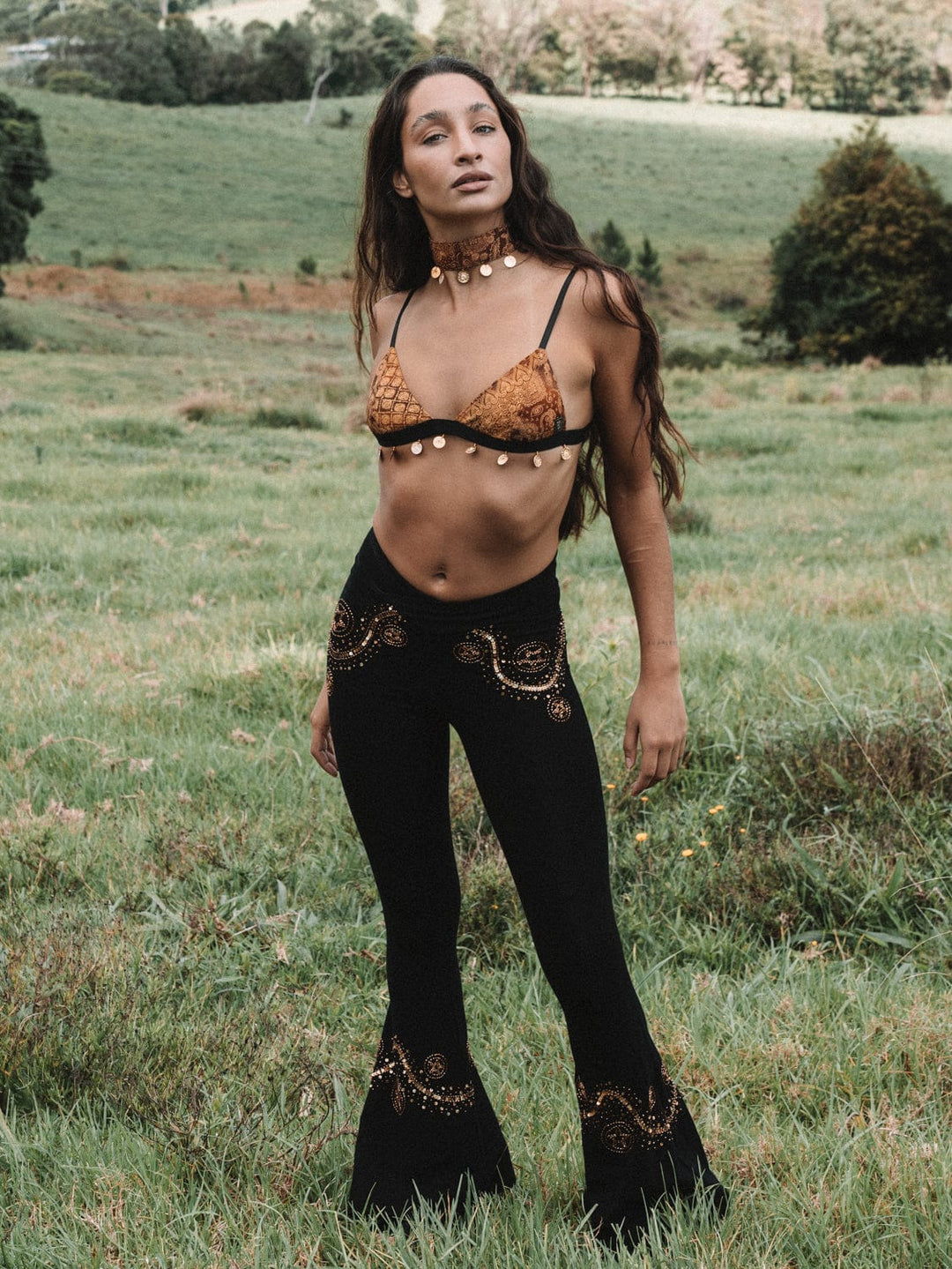 CASSIDY WESTERN FLARES - BLACK - Her Pony