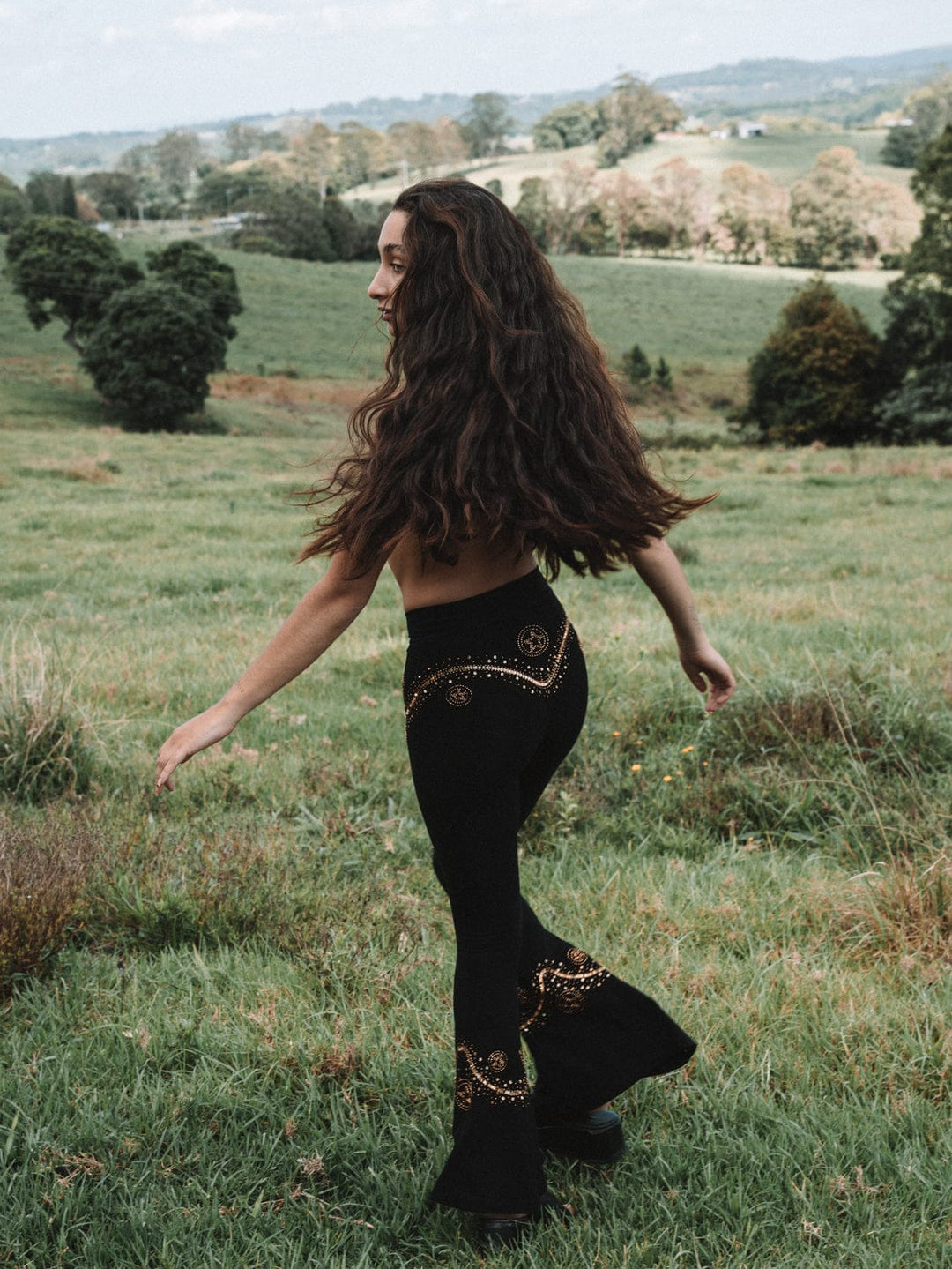 CASSIDY WESTERN FLARES - BLACK - Her Pony