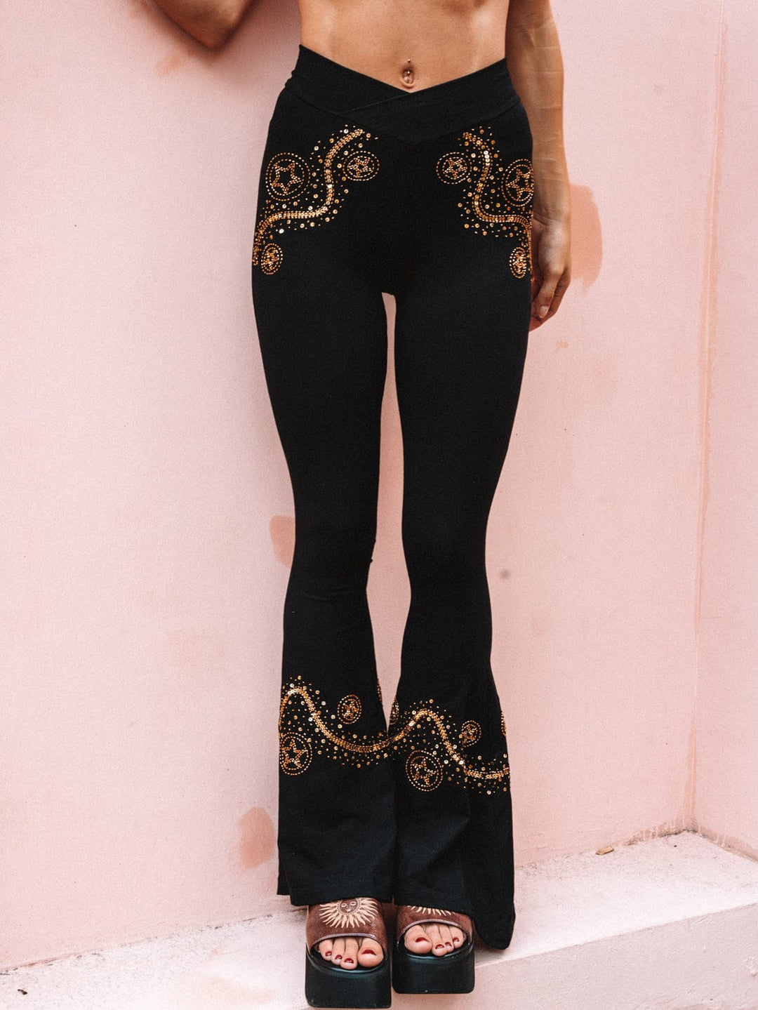 CASSIDY WESTERN FLARES - BLACK - Her Pony