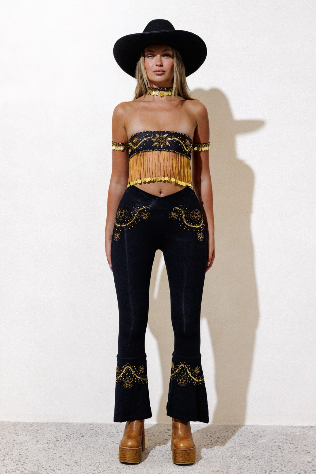 CASSIDY WESTERN FLARES - BLACK - Her Pony