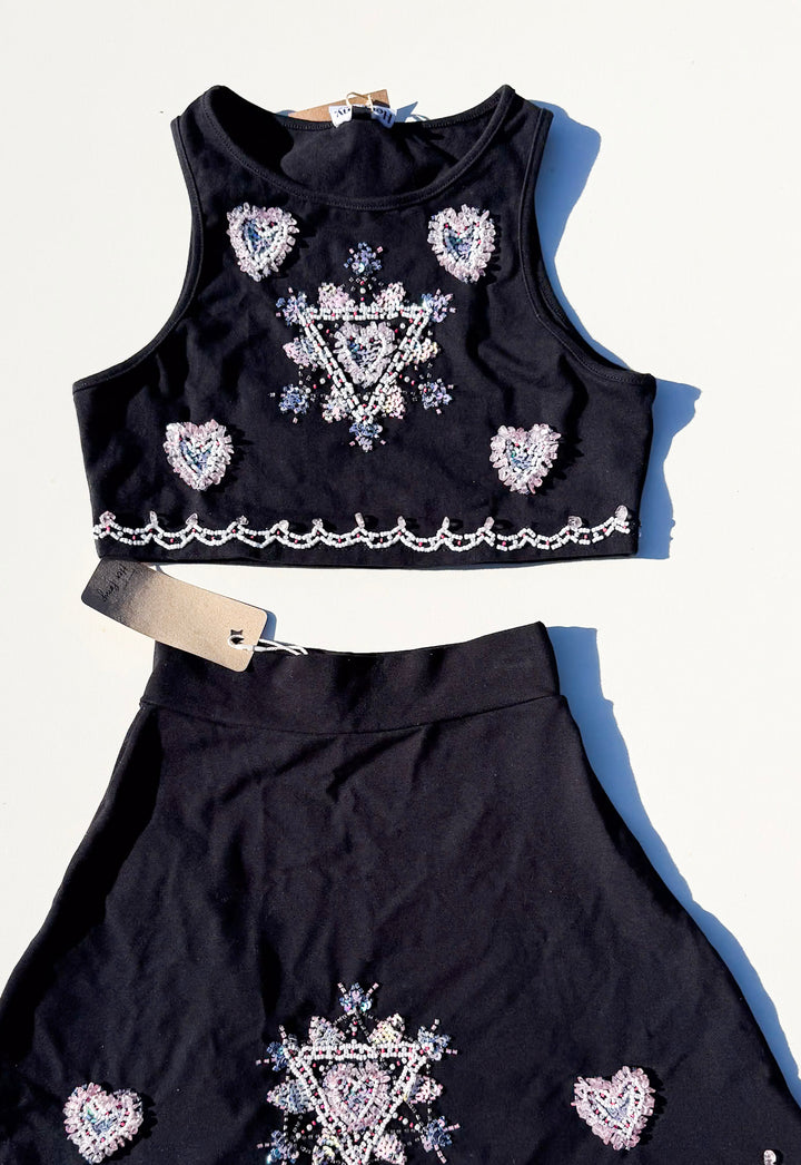 CHAKRA MINI SKIRT & MINI CROP SET / XXS-XS - Her Pony