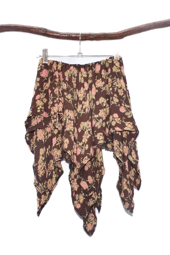 *EARTHY FLOWER PIXIE SKIRT / - SAMPLE SALE