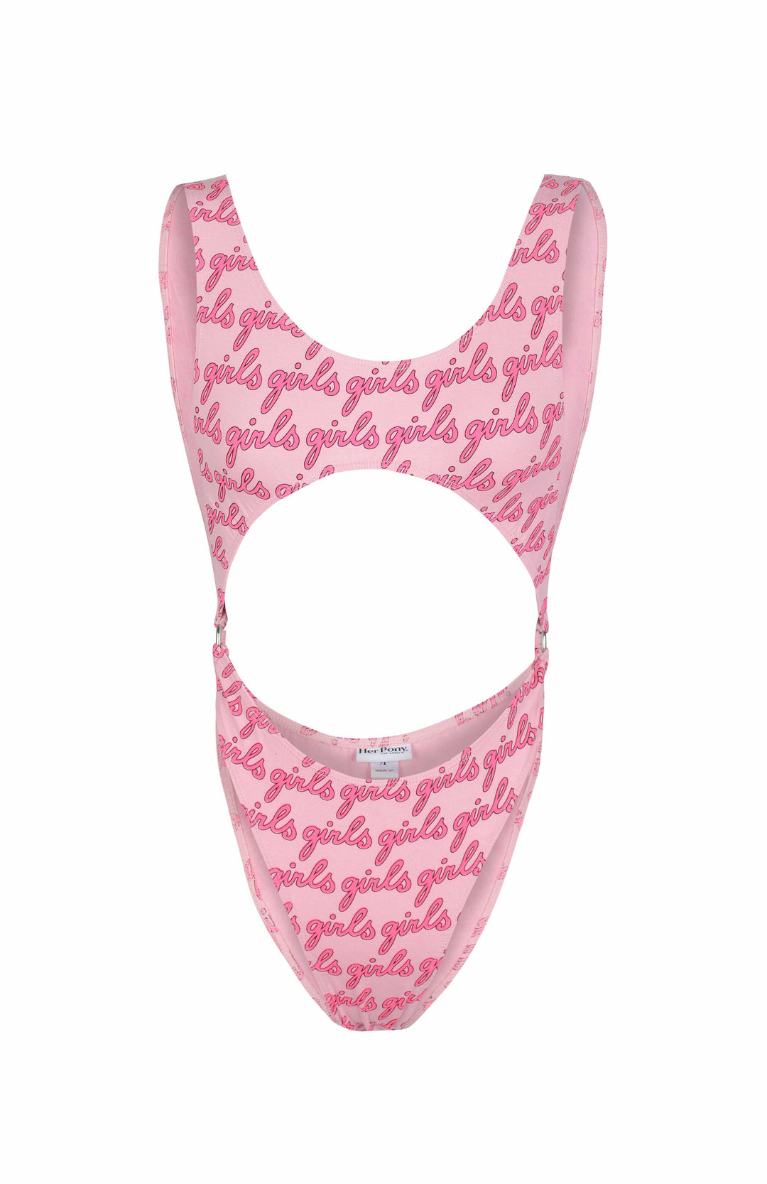 GIRLS CUT OUT BODYSUIT - PINK - Her Pony