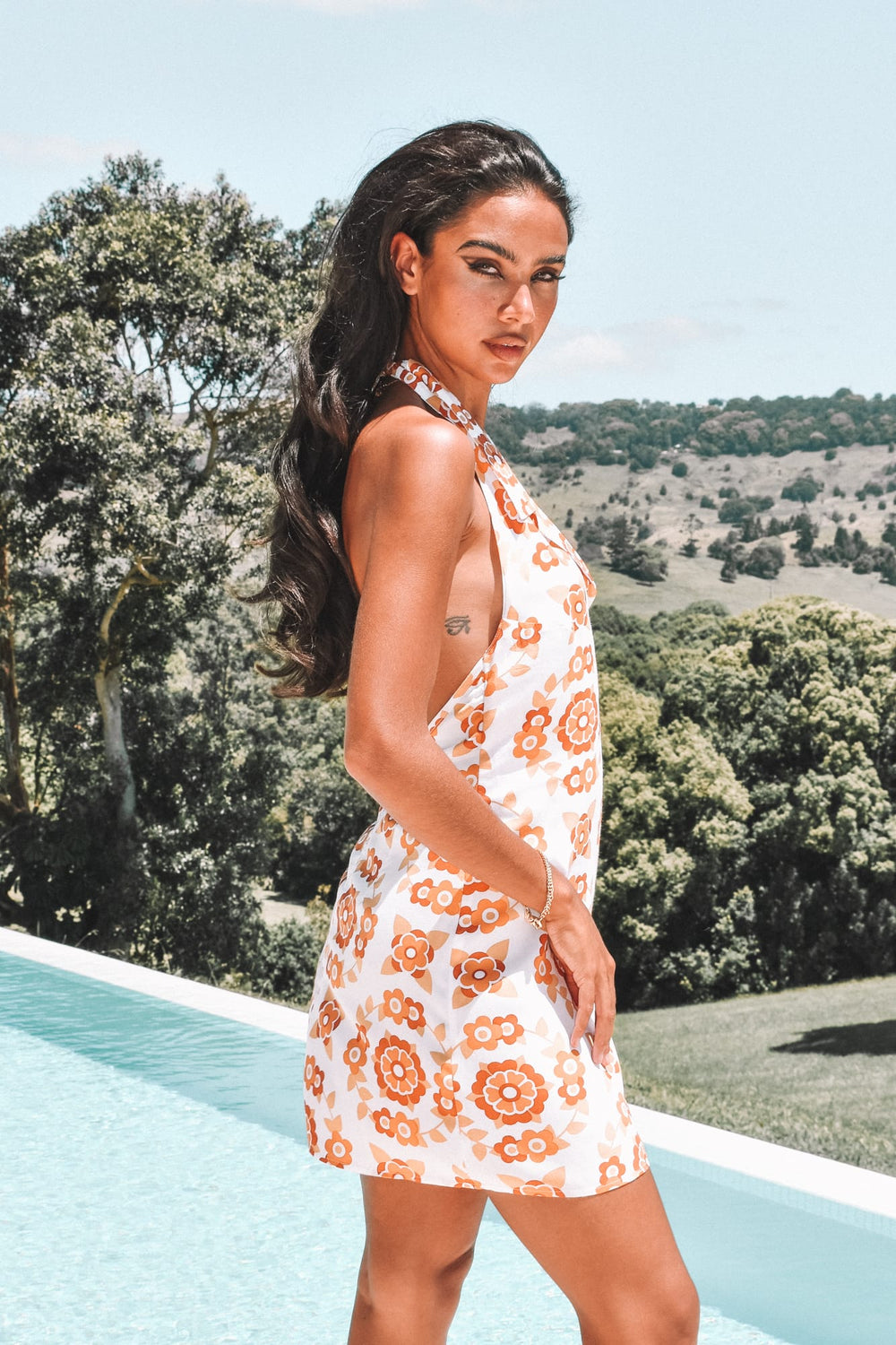 *GOLDIE HALTER DRESS / L-XL - SAMPLE SALE
