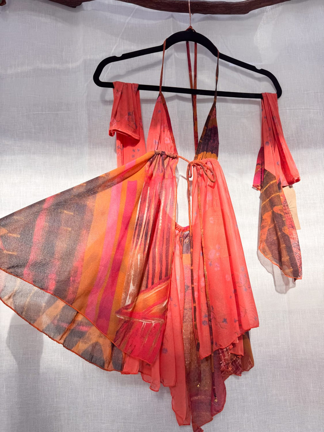 *GYPSIE DRESS & ARMWARMERS ORANGE / XS - VINTAGE