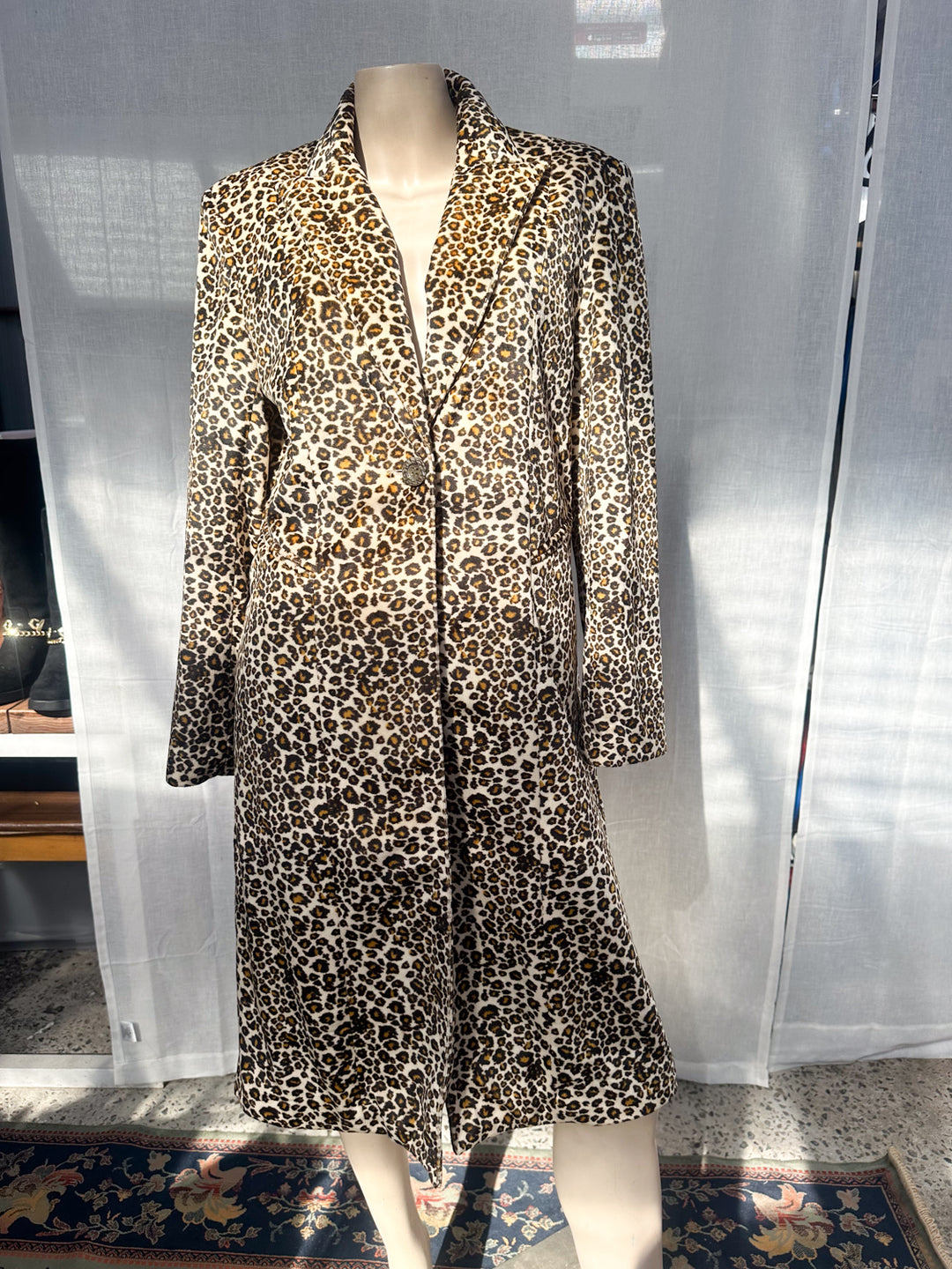*Y2K DEADSTOCK VELVET LEOPARD JACKET / L-XL