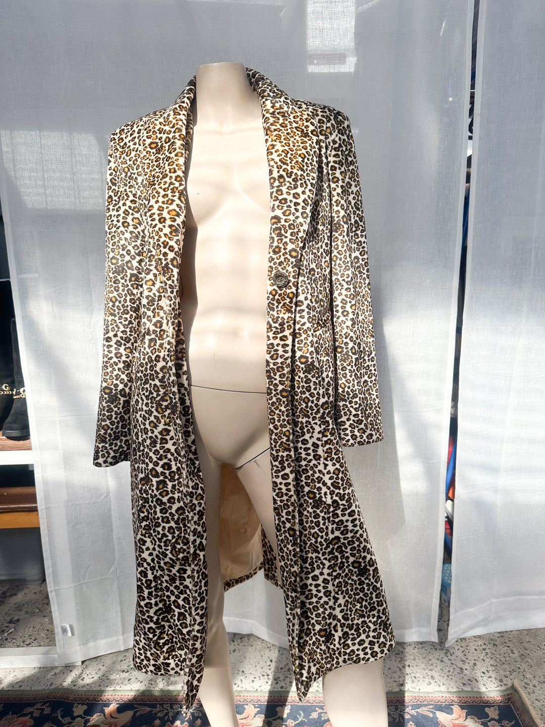 *Y2K DEADSTOCK VELVET LEOPARD JACKET / L-XL