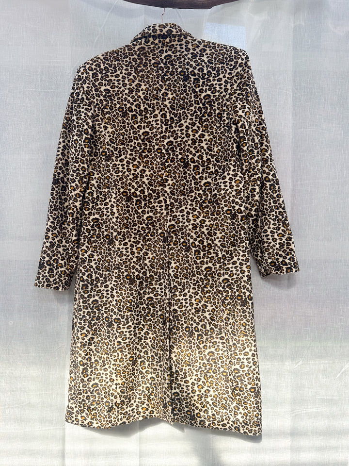 *Y2K DEADSTOCK VELVET LEOPARD JACKET / L-XL