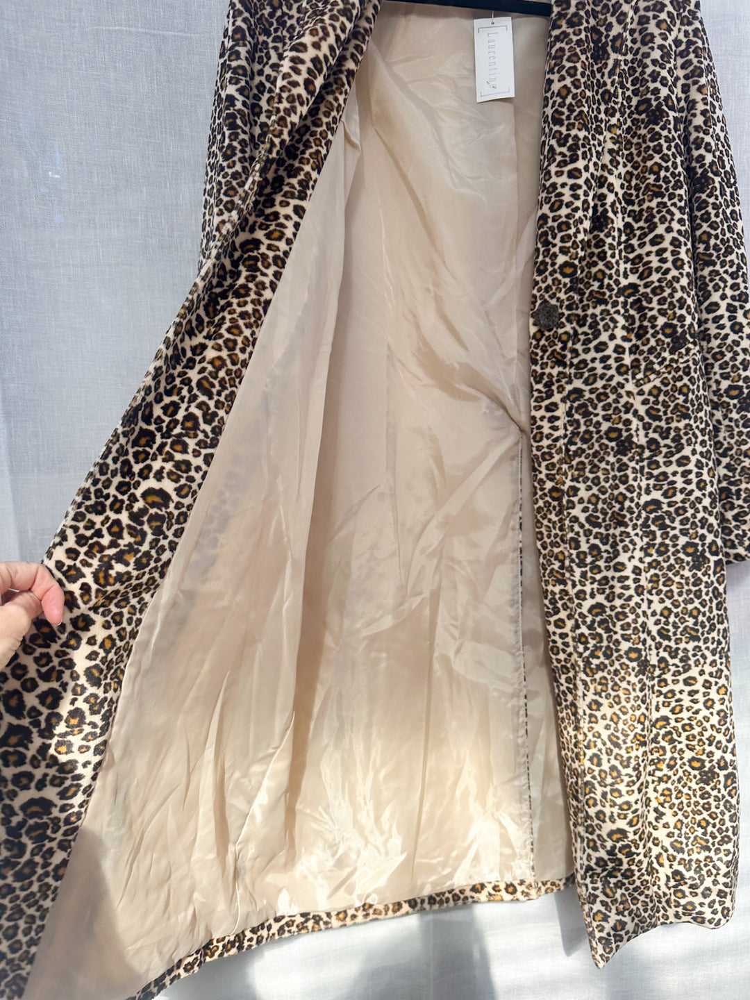 *Y2K DEADSTOCK VELVET LEOPARD JACKET / L-XL