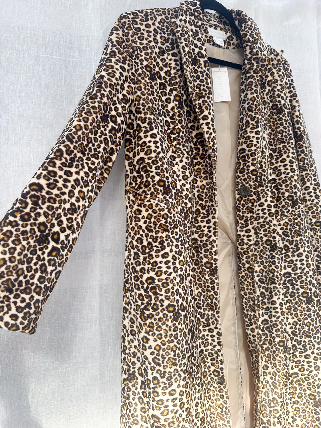 *Y2K DEADSTOCK VELVET LEOPARD JACKET / L-XL