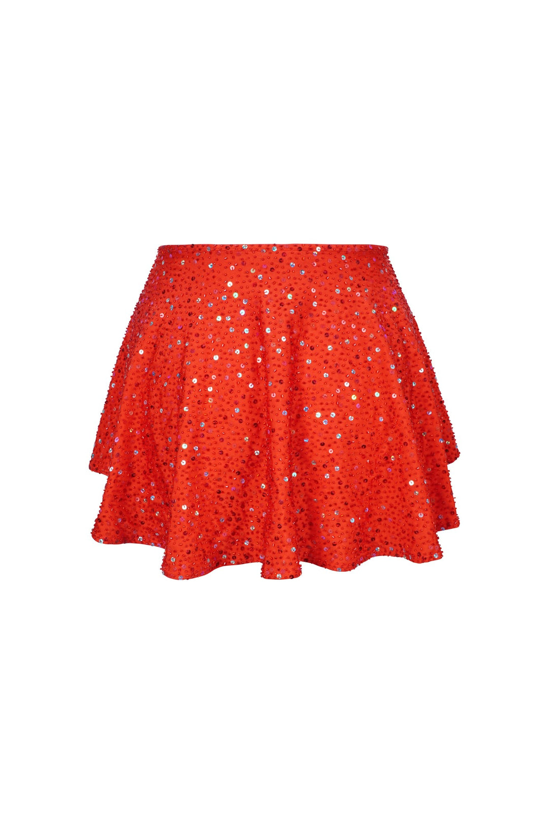 MADE TO ORDER / AMETHYST SEQUIN SPARKLE BOOP SKIRT - RED - Her Pony