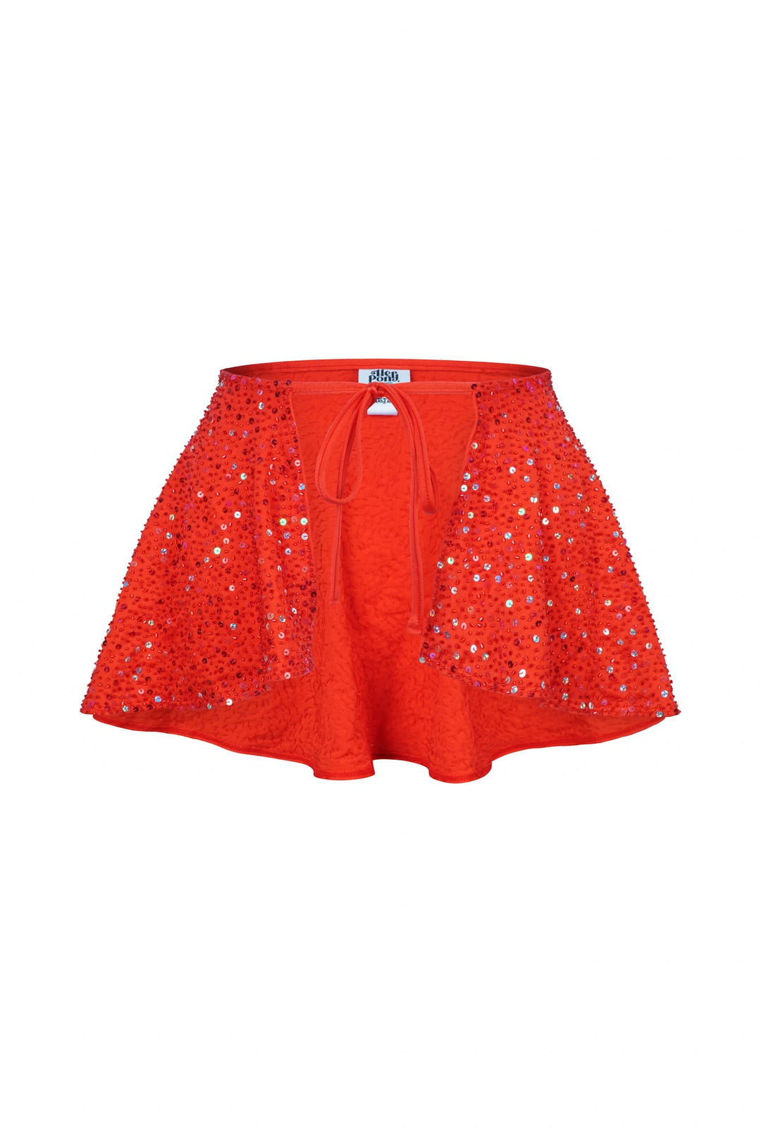 MADE TO ORDER / AMETHYST SEQUIN SPARKLE BOOP SKIRT - RED - Her Pony
