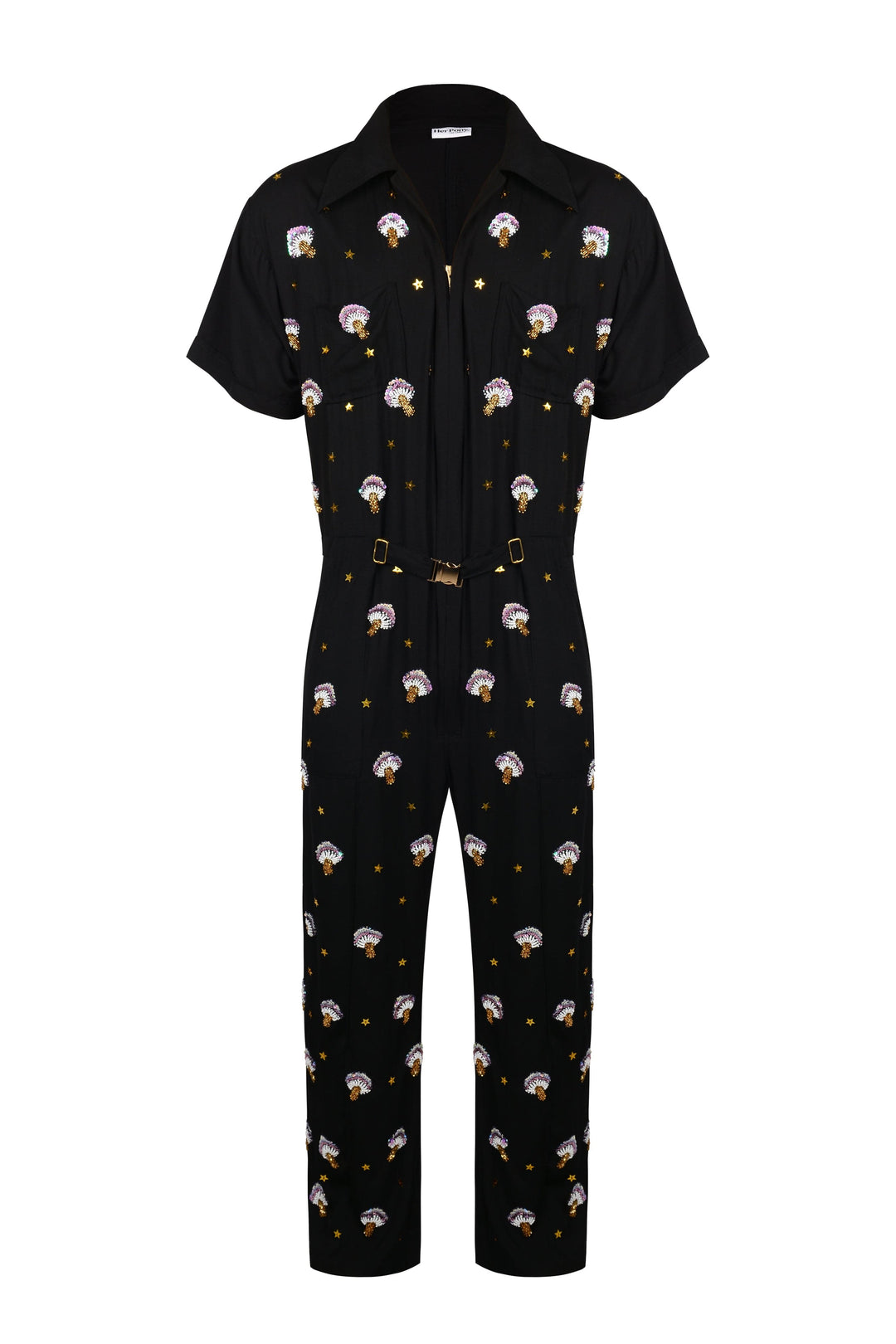 MADE TO ORDER / ARZAIA MUSHROOM BOILERSUIT - BLACK - Her Pony