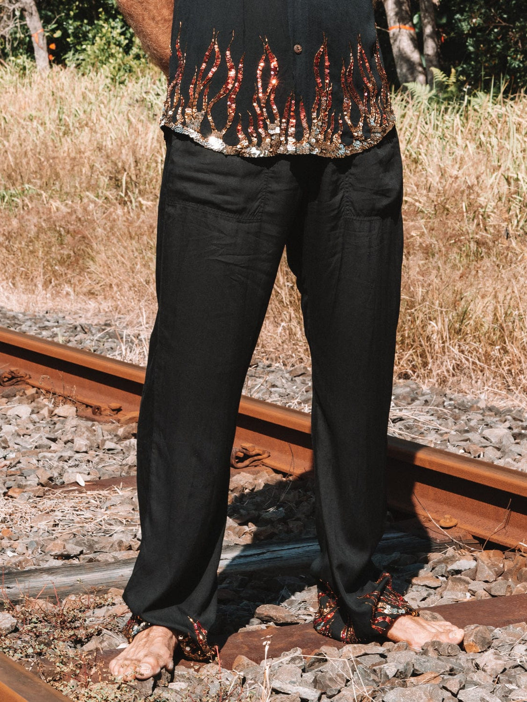 MADE TO ORDER / BLAZE SEQUIN SPARKLE UNISEX PANTS - Her Pony