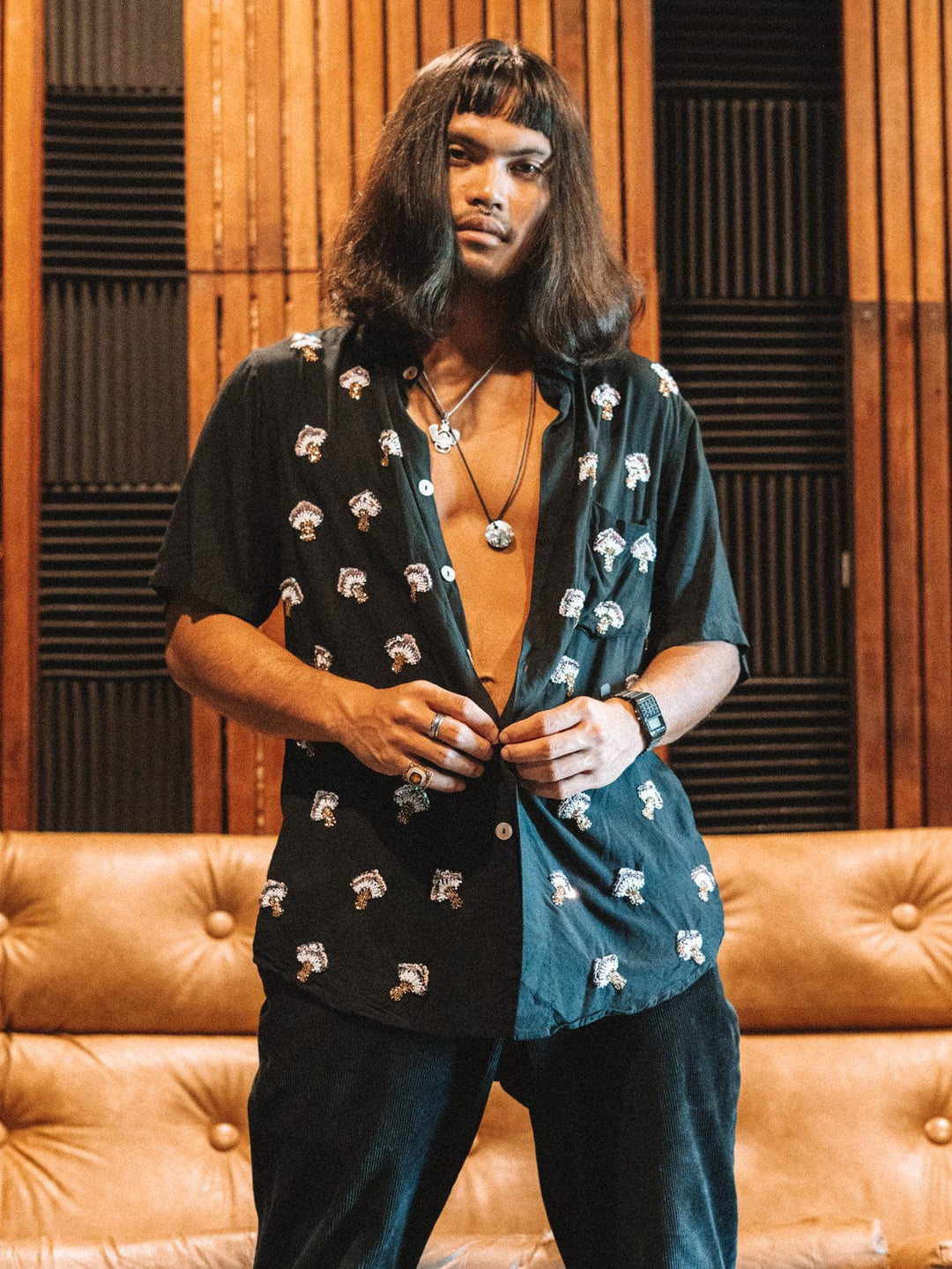 MADE TO ORDER / MUSHROOM MENS SHIRT - Her Pony