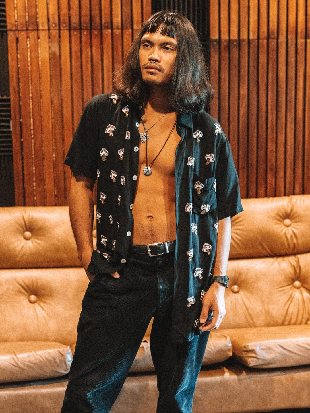 MADE TO ORDER / MUSHROOM MENS SHIRT - Her Pony