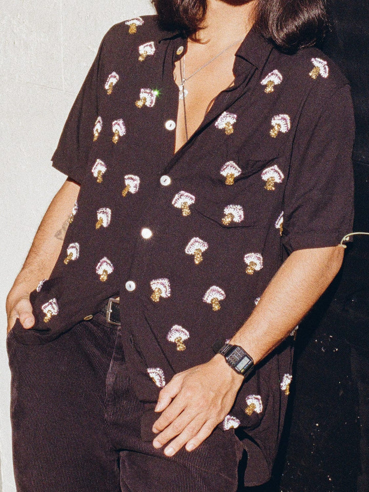 MADE TO ORDER / MUSHROOM MENS SHIRT - Her Pony