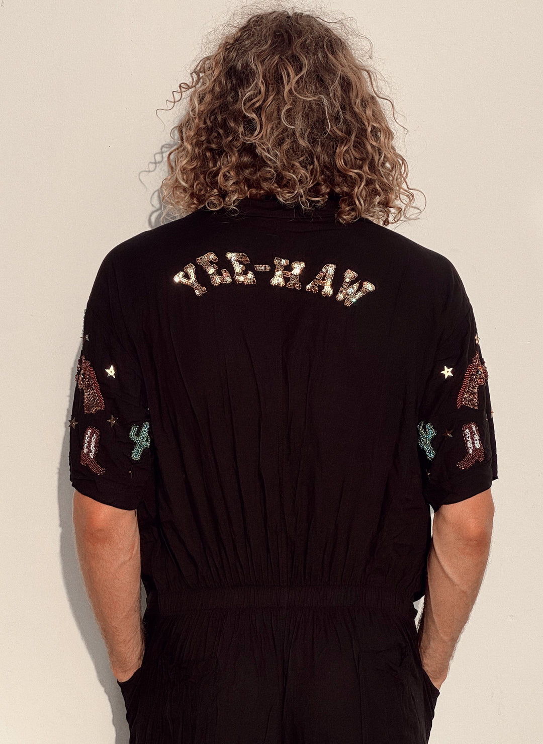 MADE TO ORDER / YEE-HAW WESTERN SPARKLE BOILERSUIT - Her Pony