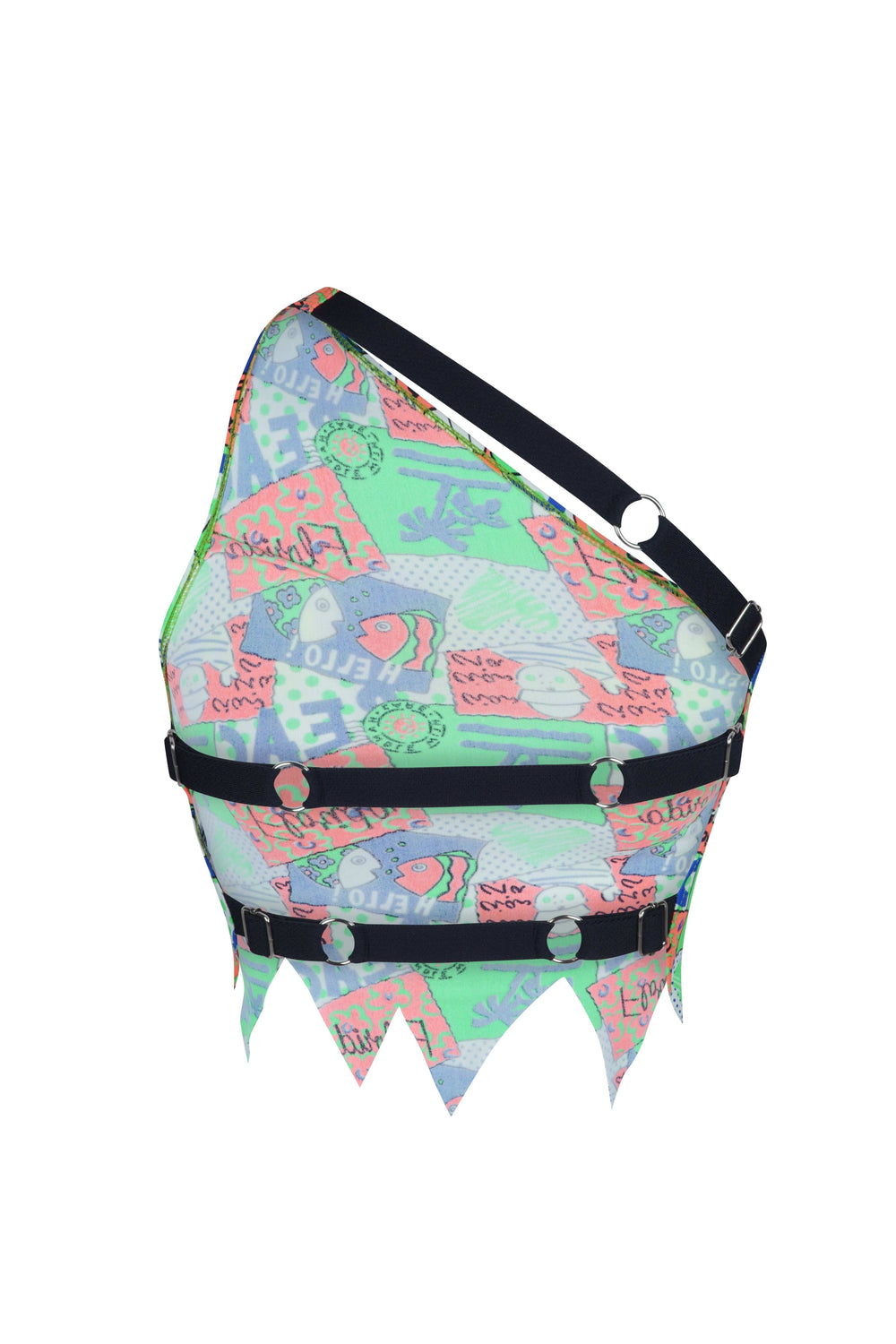 !ONE SHOULDER TOP FISH - HER PONY VINTAGE