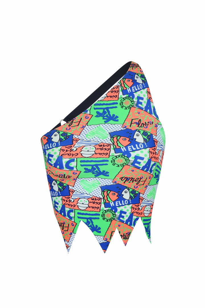 !ONE SHOULDER TOP FISH - HER PONY VINTAGE