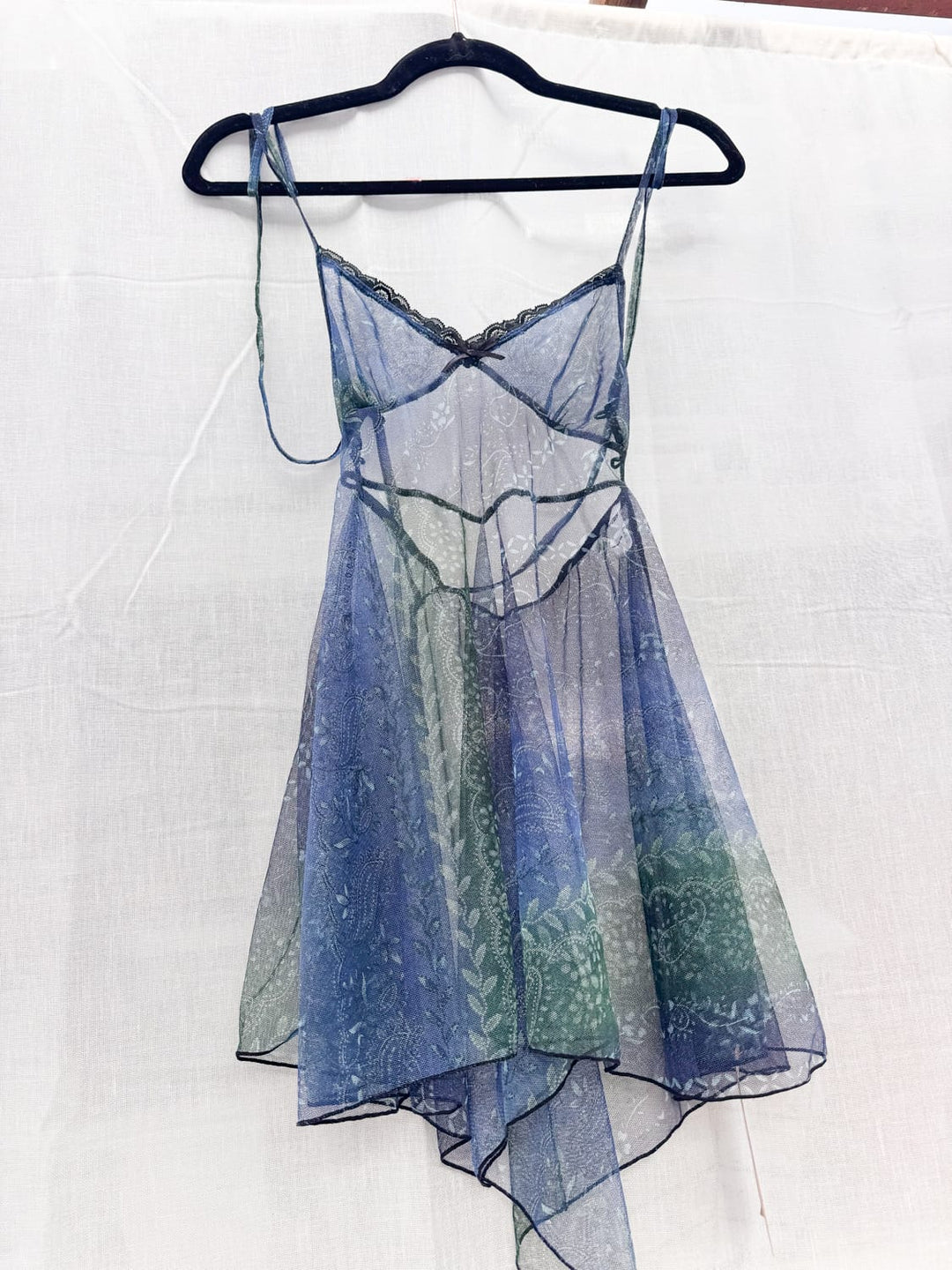 PIXIE DRESS SHEER BLUE/GREEN / S Her Pony PIXIE DRESS SHEER BLUE/GREEN / S Her Pony