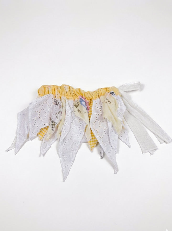 VTG DAISY PATCHWORK PIXIE SKIRT / XS-L