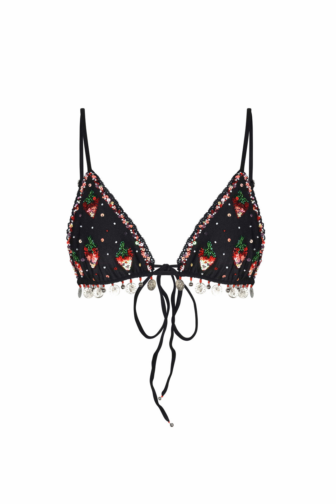 SOLÈNE STRAWBERRY JINGLE BIKINI TOP - Her Pony