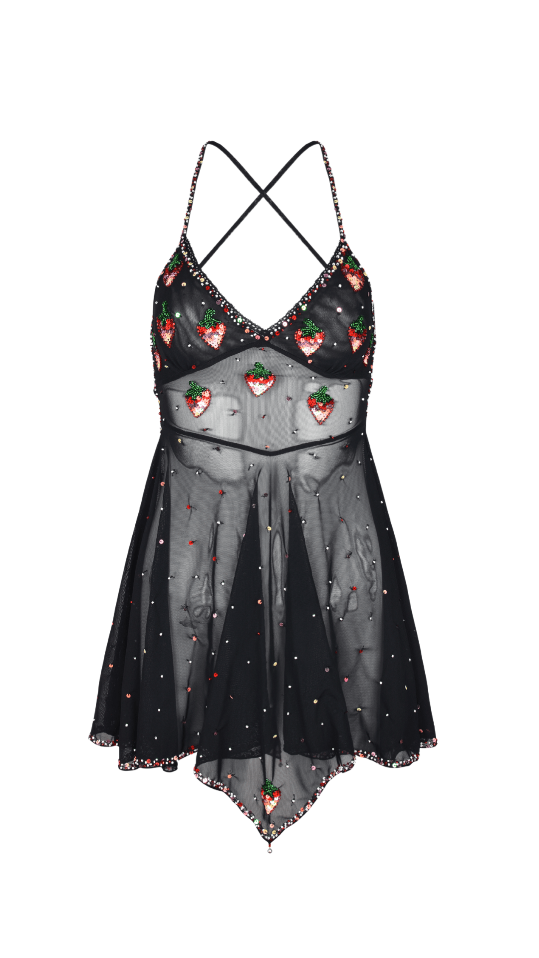 SOLÈNE STRAWBERRY PIXIE DRESS & ARMWARMERS - Her Pony