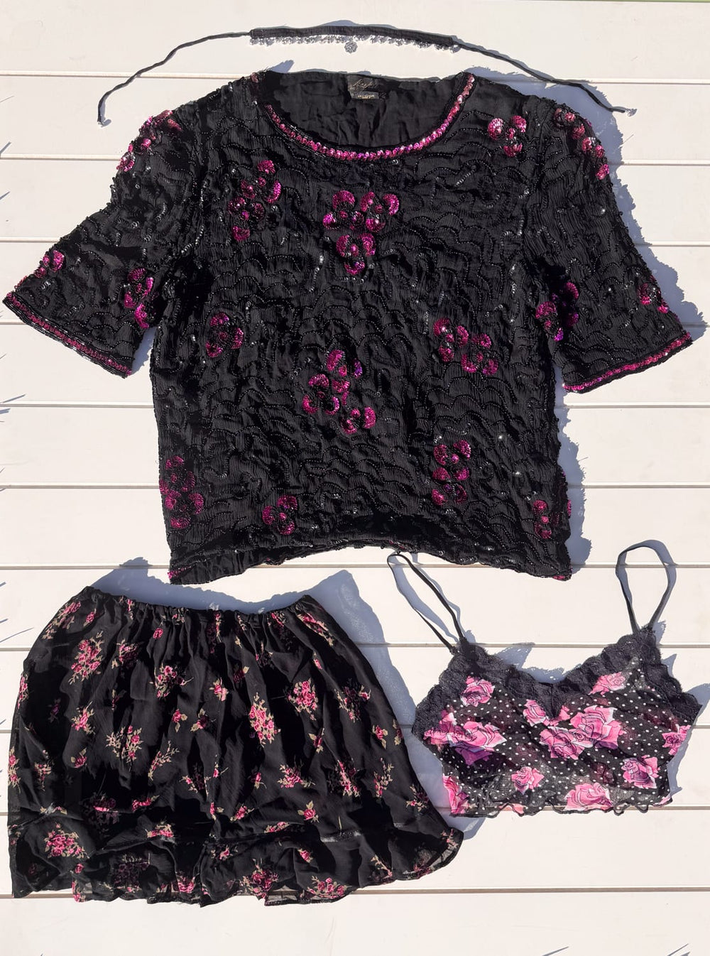 *SPARKLE FLOWER BUNDLE / M - VINTAGE
