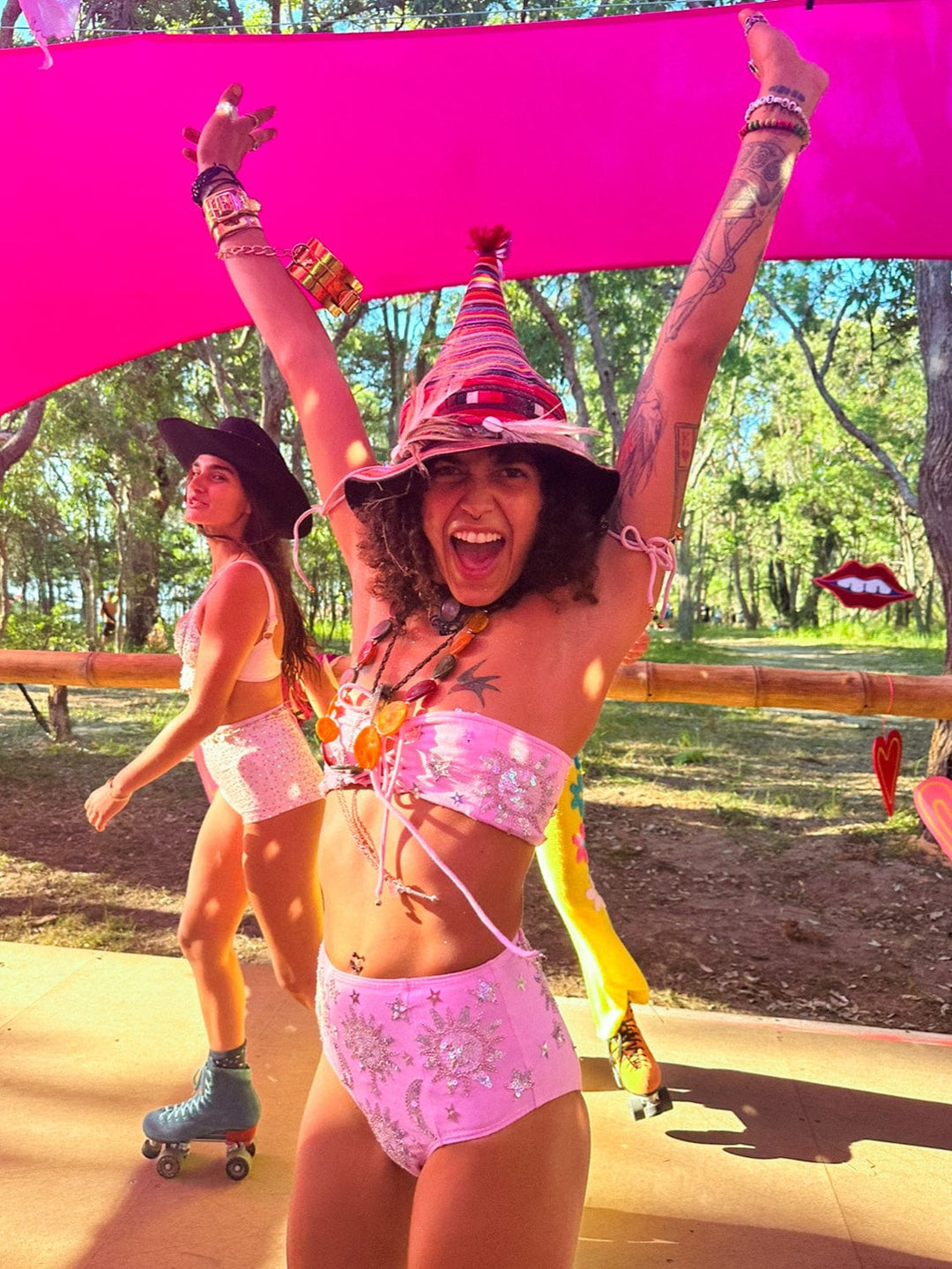 STELLA SEQUIN SPARKLE BLOOMERS - PINK/SILVER - Her Pony