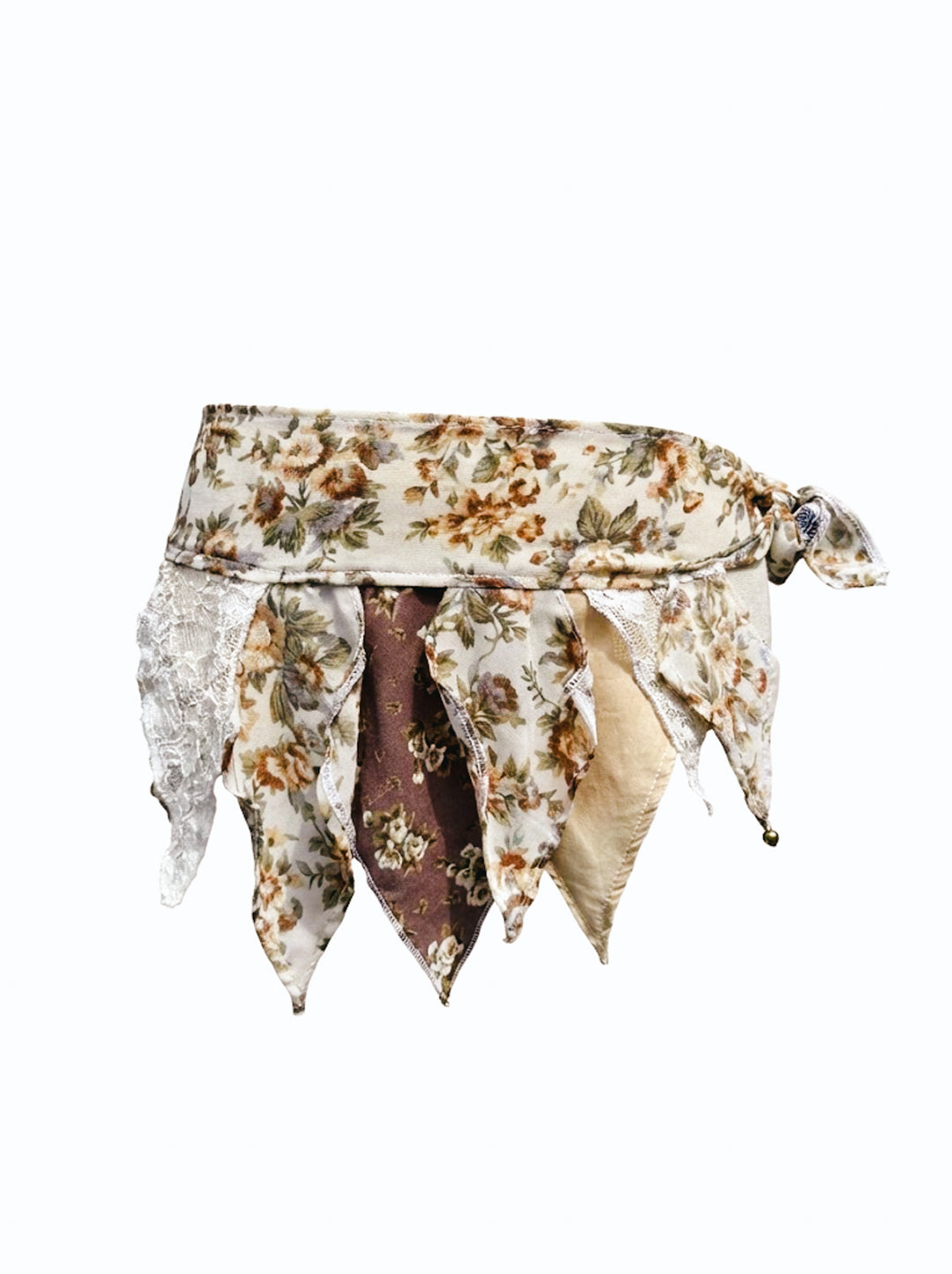 VTG LANI TAN FLORAL PIXIE SKIRT / XS-S