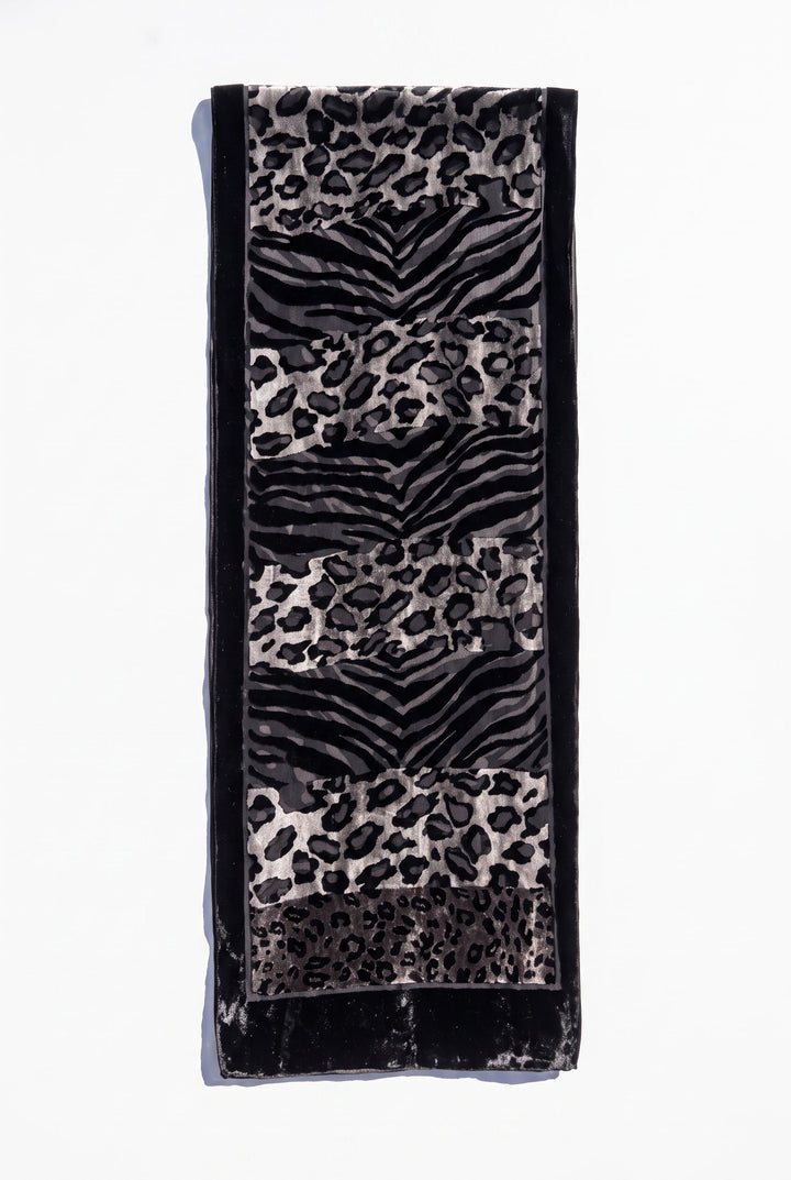 *VELVET VINTAGE ANIMAL PRINT SCARF