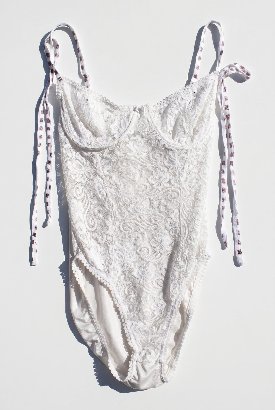 *VINTAGE LACE BODYSUIT / M - VINTAGE