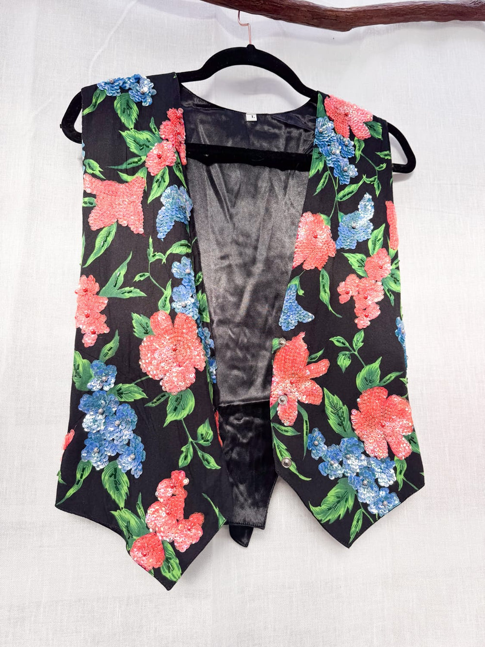 *VINTAGE SEQUIN VEST - UNISEX / M - VINTAGE