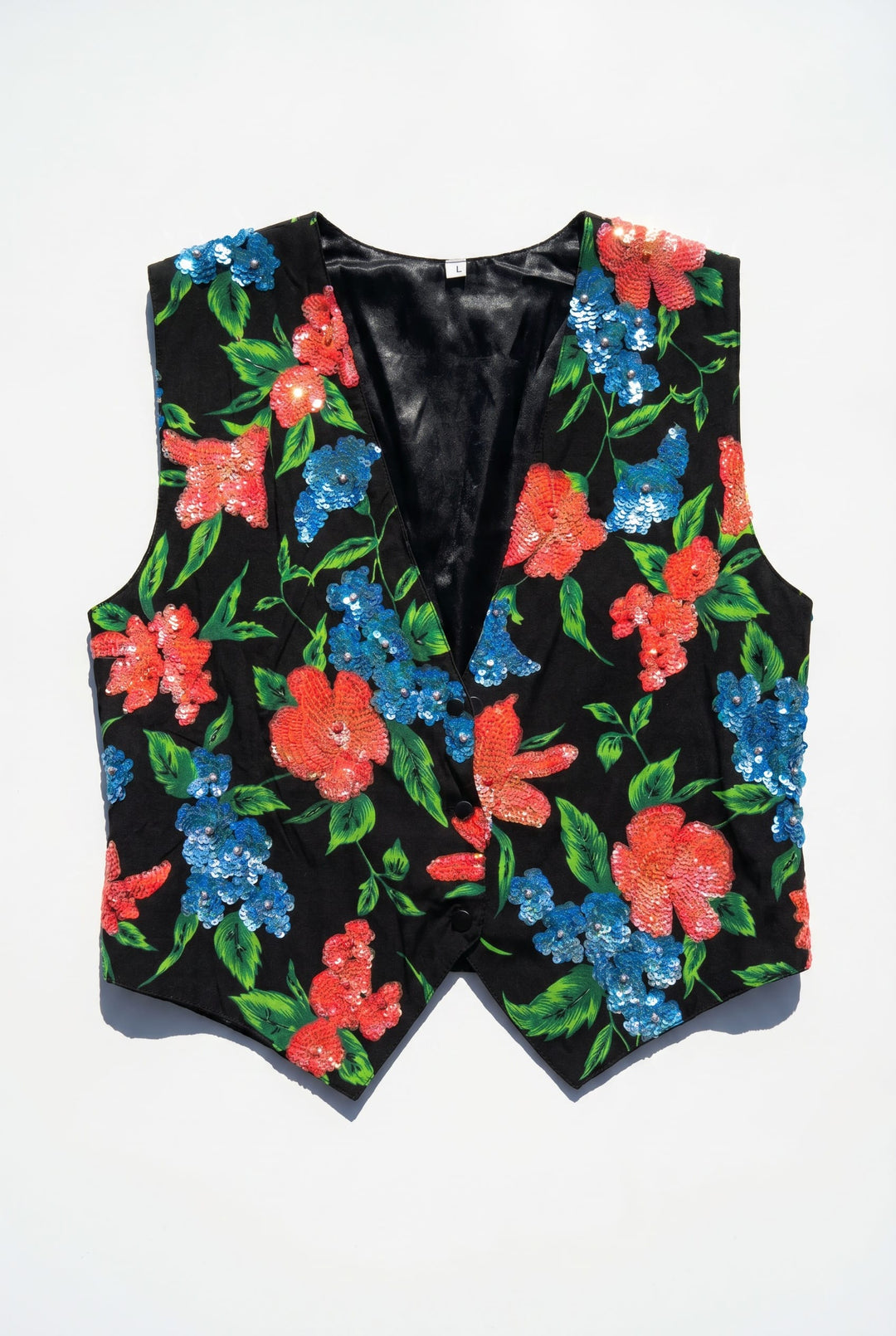 *VINTAGE SEQUIN VEST - UNISEX / M - VINTAGE