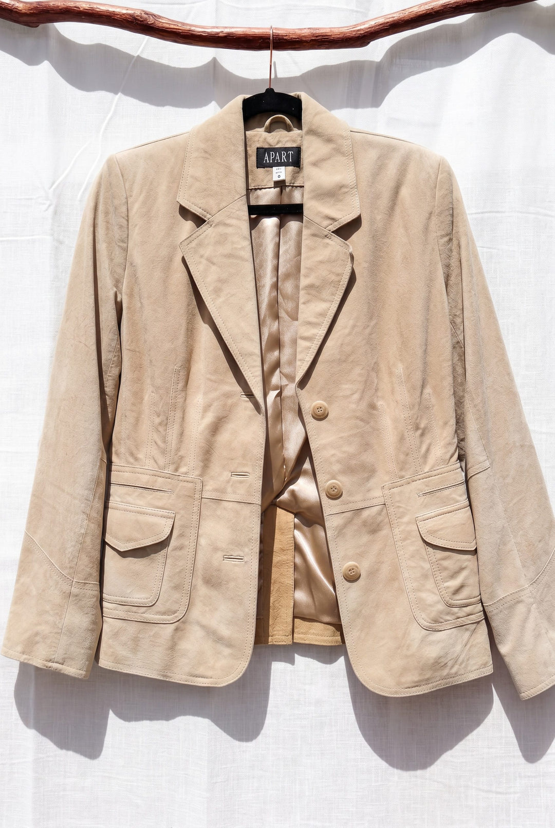 *VINTAGE TAN SUEDE JACKET / S - VINTAGE