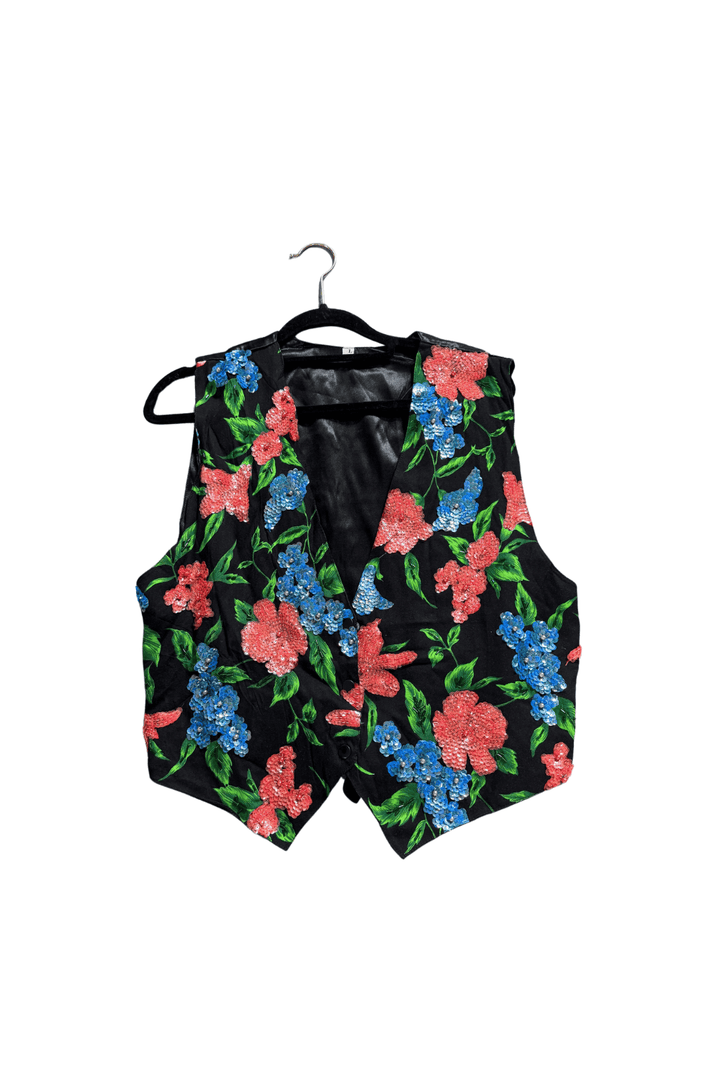 VTG BEADED FESTIVAL VEST / M-L - VINTAGE