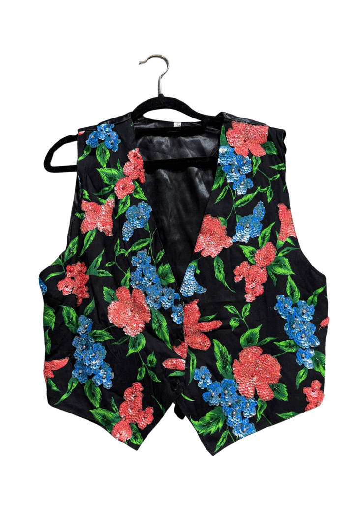 VTG BEADED FESTIVAL VEST / M-L - VINTAGE