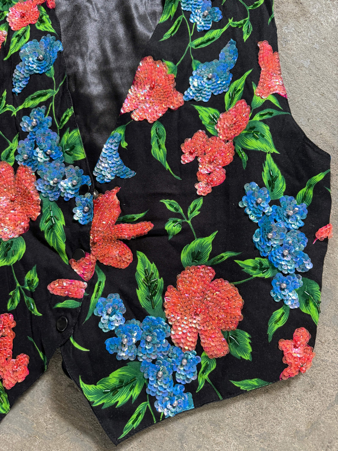 VTG BEADED FESTIVAL VEST / M-L - VINTAGE