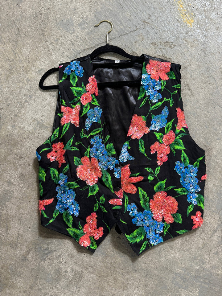 VTG BEADED FESTIVAL VEST / M-L - VINTAGE